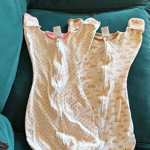 Swaddle Designs Pink & Tan Two-Pack Sleep Sacks